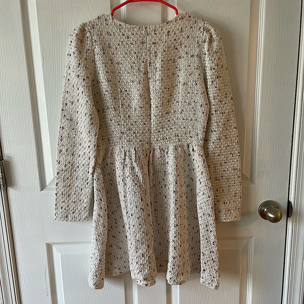 Tweed long sleeve dress